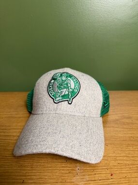 Boston Celtics Snap Back hat Gray and Mesh green